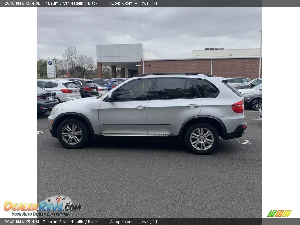 2008 BMW X5 4.8i Titanium Silver Metallic / Black Photo #2