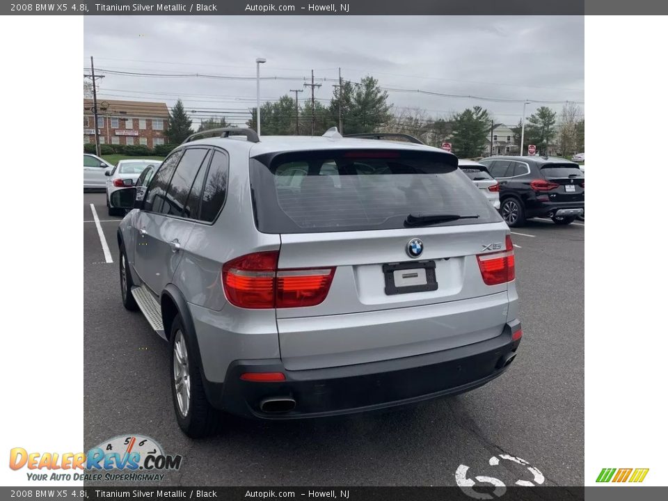 2008 BMW X5 4.8i Titanium Silver Metallic / Black Photo #3