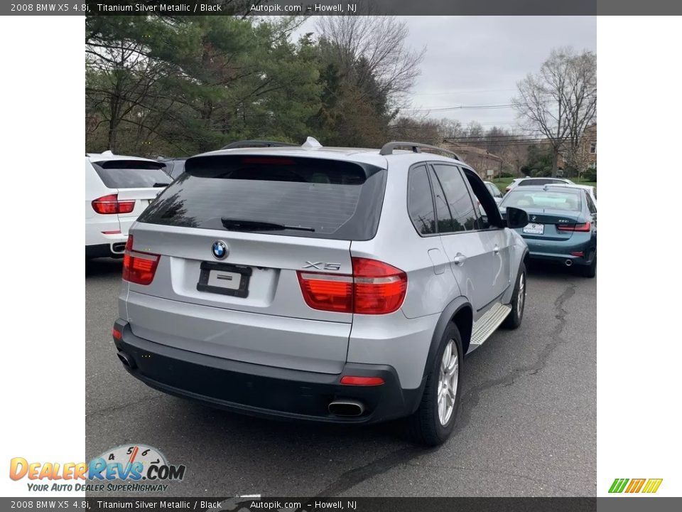 2008 BMW X5 4.8i Titanium Silver Metallic / Black Photo #5