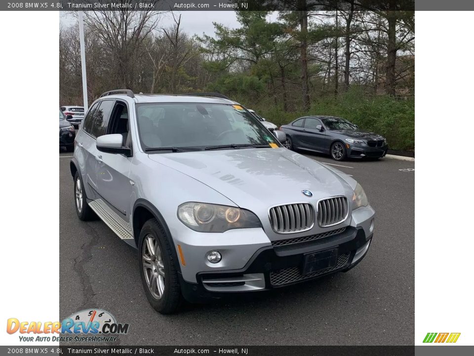 2008 BMW X5 4.8i Titanium Silver Metallic / Black Photo #7