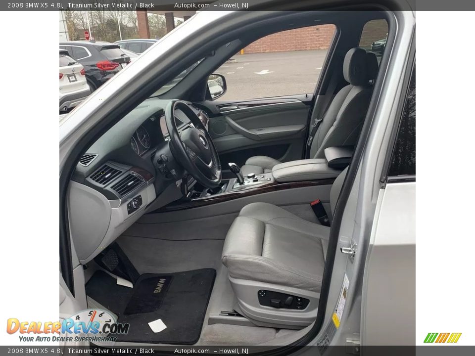 2008 BMW X5 4.8i Titanium Silver Metallic / Black Photo #10