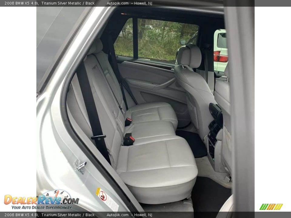 2008 BMW X5 4.8i Titanium Silver Metallic / Black Photo #12