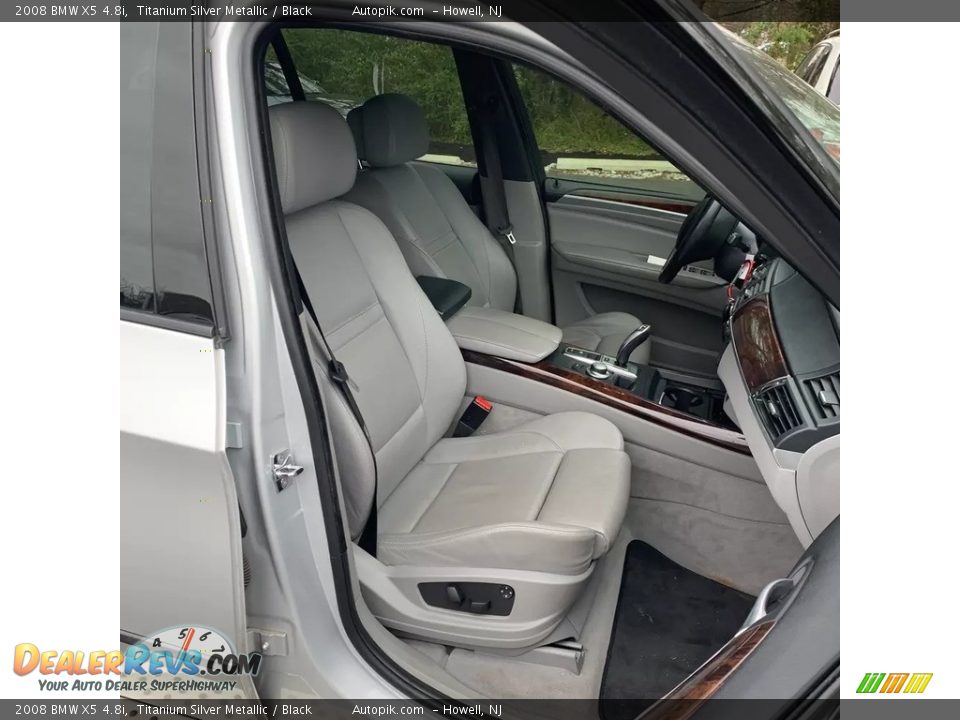 2008 BMW X5 4.8i Titanium Silver Metallic / Black Photo #13