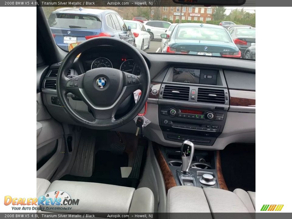 2008 BMW X5 4.8i Titanium Silver Metallic / Black Photo #14
