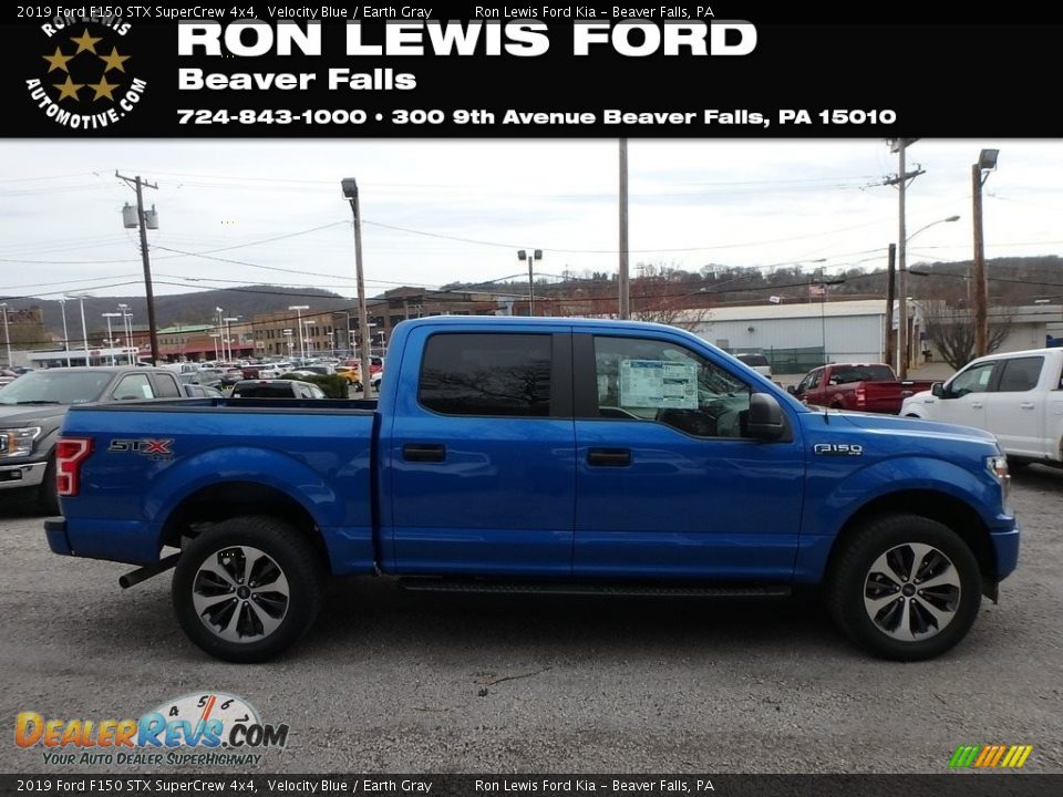 2019 Ford F150 STX SuperCrew 4x4 Velocity Blue / Earth Gray Photo #1