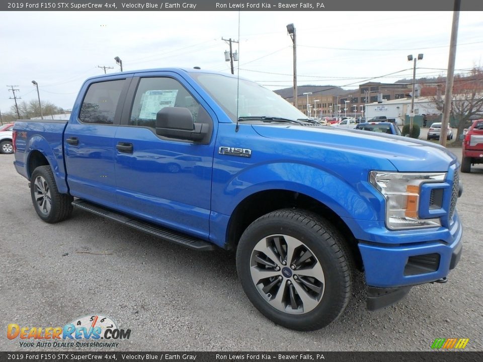 2019 Ford F150 STX SuperCrew 4x4 Velocity Blue / Earth Gray Photo #8