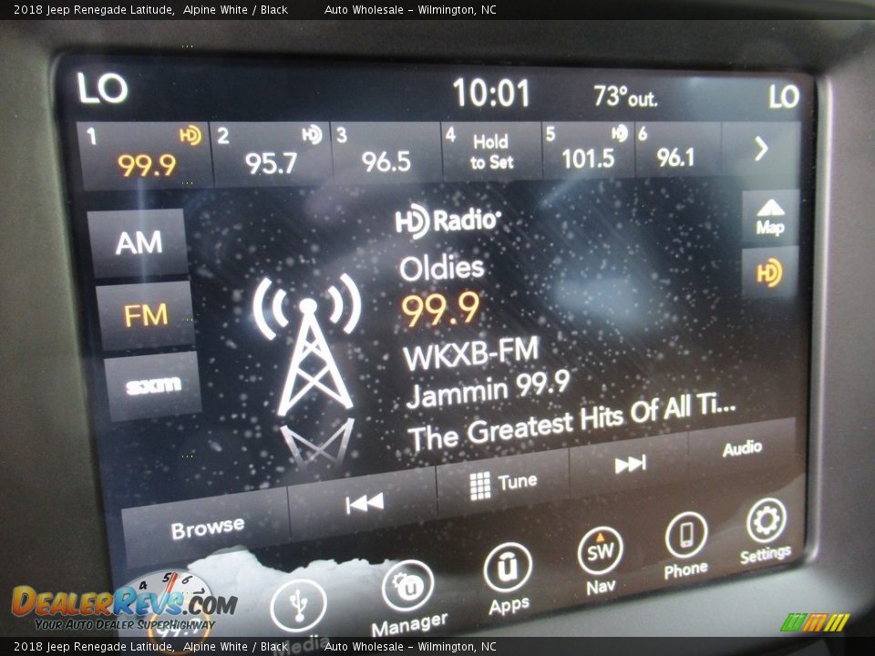 2018 Jeep Renegade Latitude Alpine White / Black Photo #17