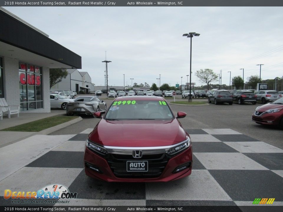 2018 Honda Accord Touring Sedan Radiant Red Metallic / Gray Photo #2
