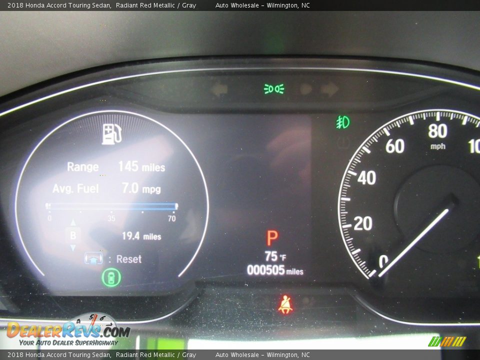 2018 Honda Accord Touring Sedan Radiant Red Metallic / Gray Photo #15