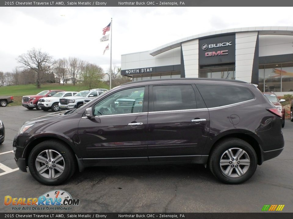 2015 Chevrolet Traverse LT AWD Sable Metallic / Ebony Photo #13