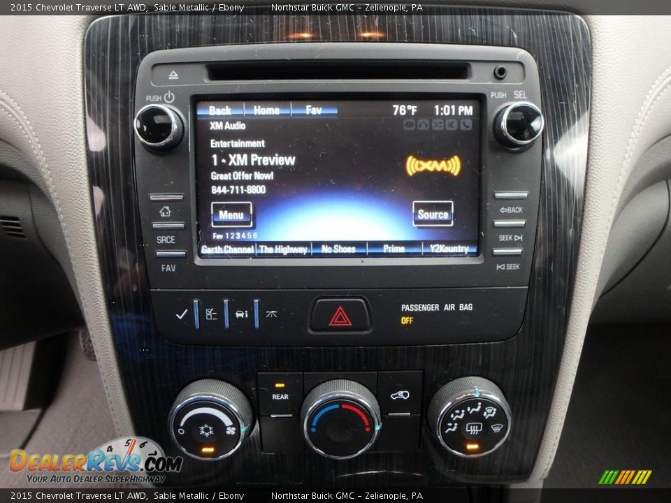 2015 Chevrolet Traverse LT AWD Sable Metallic / Ebony Photo #28