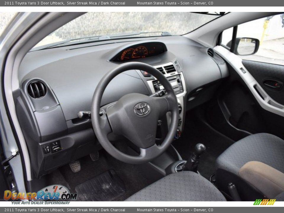 2011 Toyota Yaris 3 Door Liftback Silver Streak Mica / Dark Charcoal Photo #10