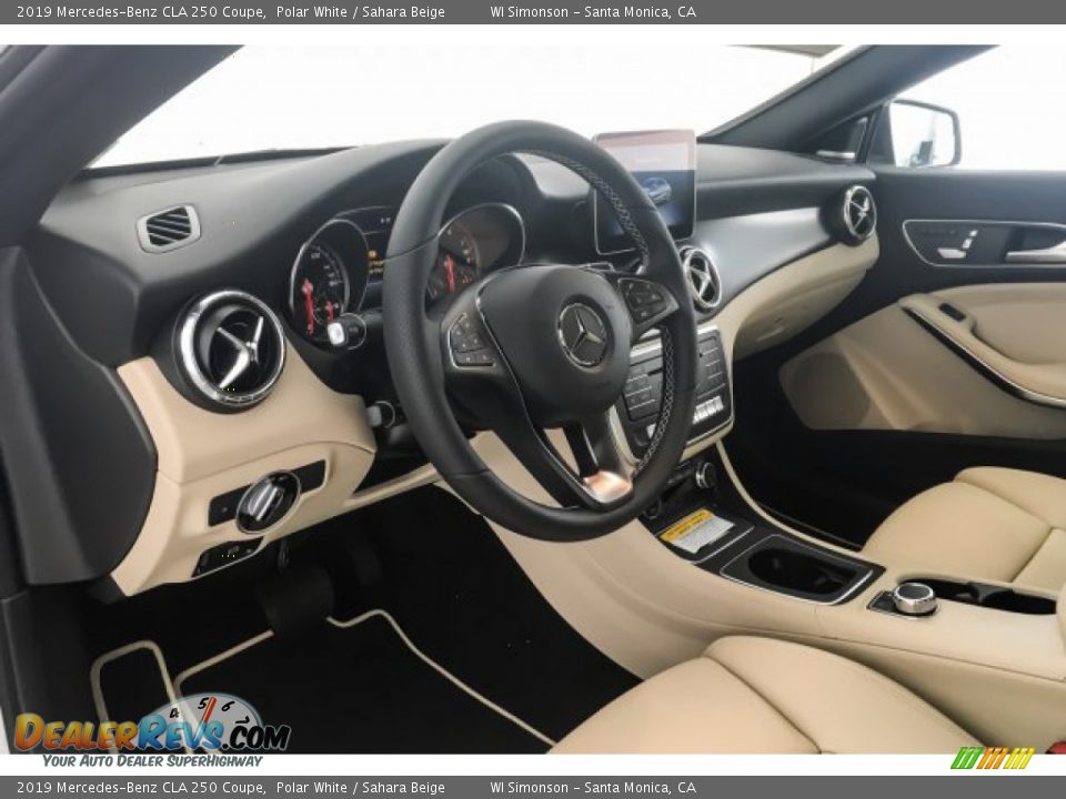 2019 Mercedes-Benz CLA 250 Coupe Polar White / Sahara Beige Photo #4