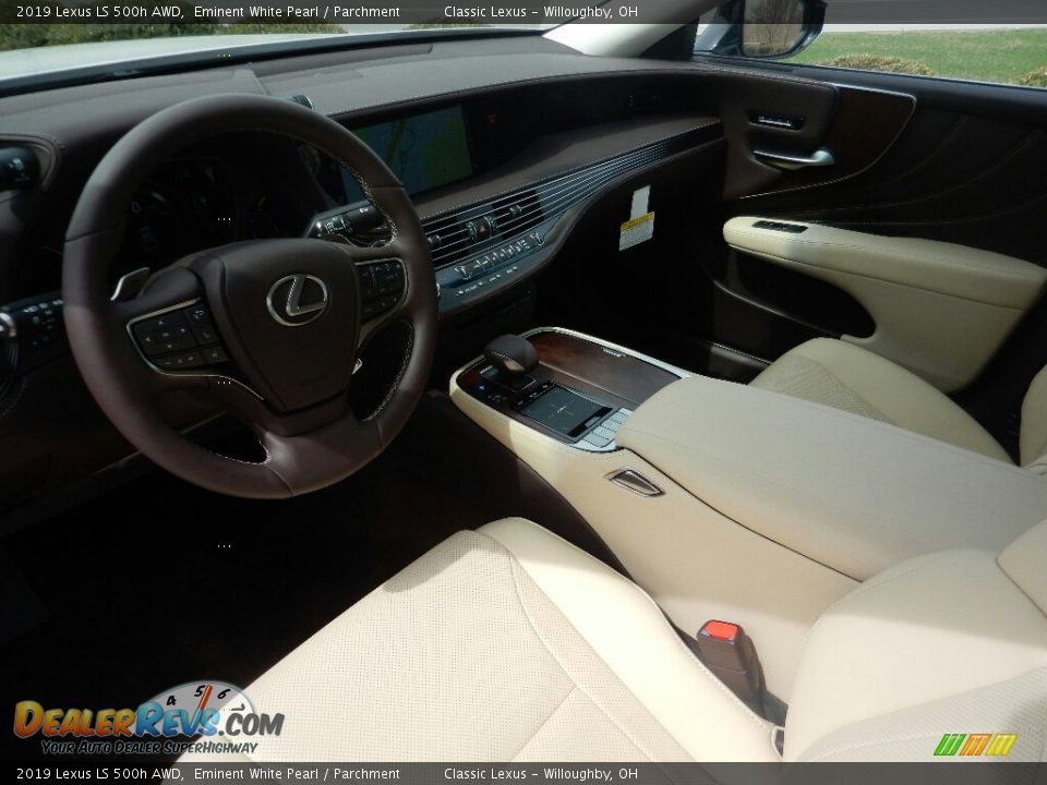 2019 Lexus LS 500h AWD Eminent White Pearl / Parchment Photo #2