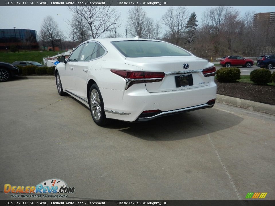 2019 Lexus LS 500h AWD Eminent White Pearl / Parchment Photo #4