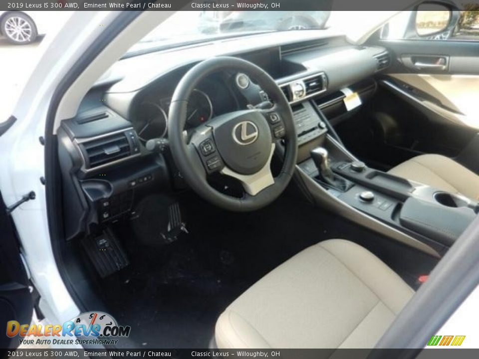 2019 Lexus IS 300 AWD Eminent White Pearl / Chateau Photo #2