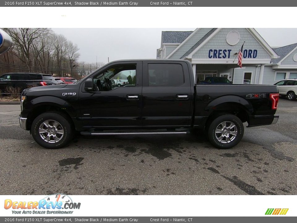 2016 Ford F150 XLT SuperCrew 4x4 Shadow Black / Medium Earth Gray Photo #4