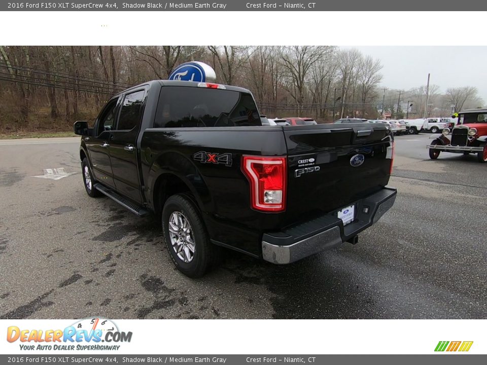 2016 Ford F150 XLT SuperCrew 4x4 Shadow Black / Medium Earth Gray Photo #5