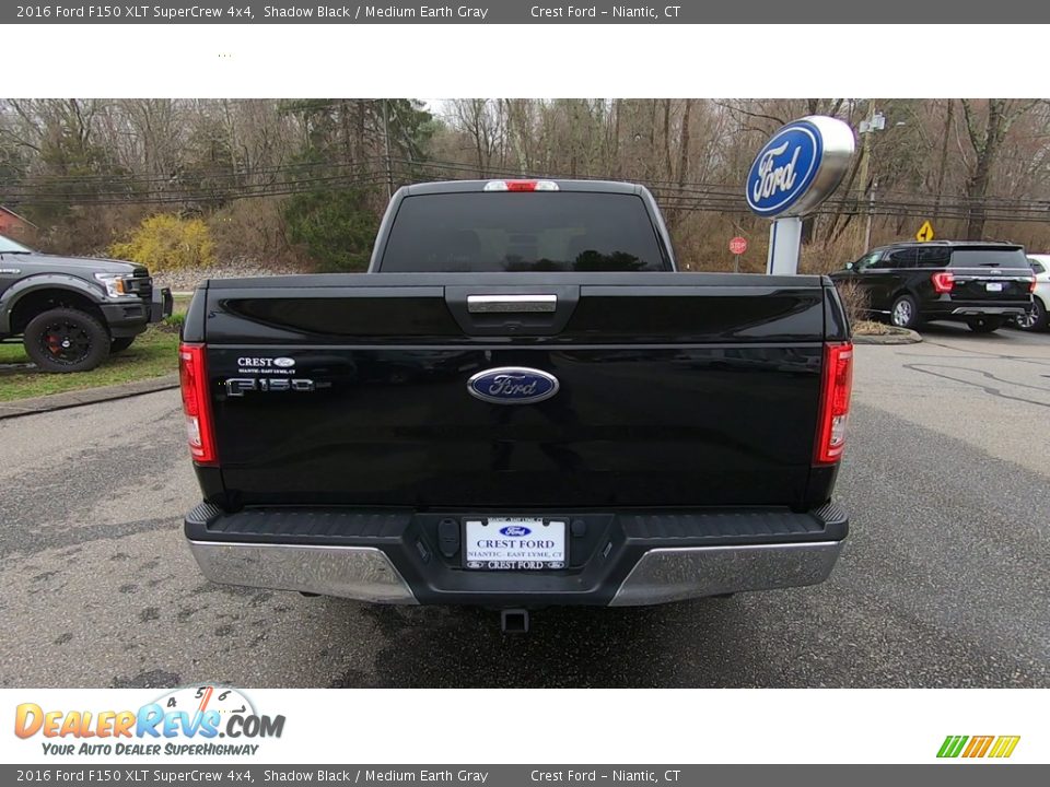 2016 Ford F150 XLT SuperCrew 4x4 Shadow Black / Medium Earth Gray Photo #6