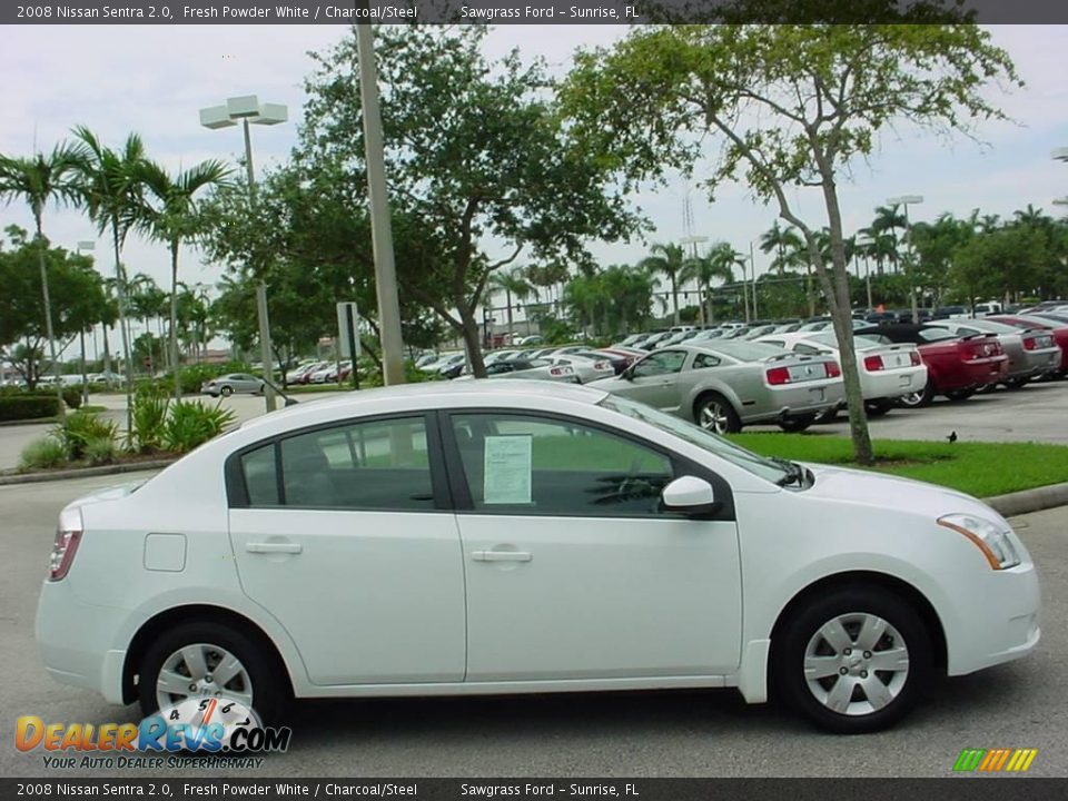 2008 Nissan Sentra 2.0 Fresh Powder White / Charcoal/Steel Photo #2