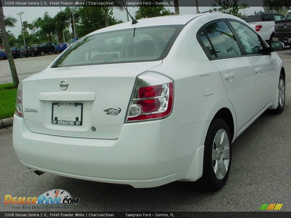 2008 Nissan Sentra 2.0 Fresh Powder White / Charcoal/Steel Photo #3