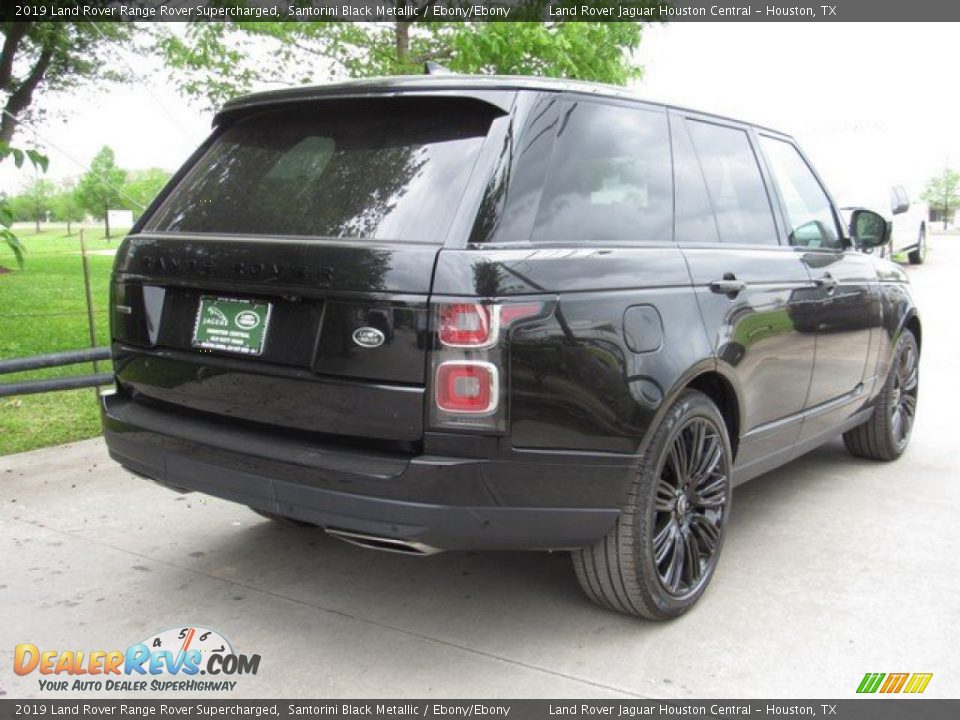 2019 Land Rover Range Rover Supercharged Santorini Black Metallic / Ebony/Ebony Photo #7