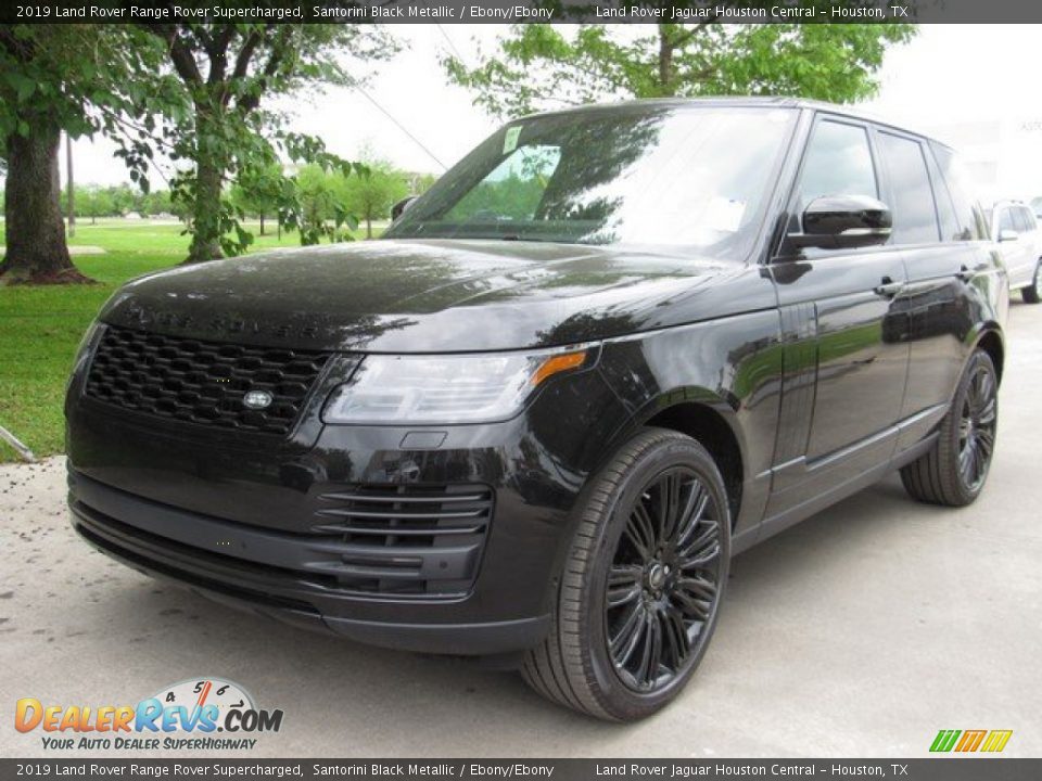 2019 Land Rover Range Rover Supercharged Santorini Black Metallic / Ebony/Ebony Photo #10
