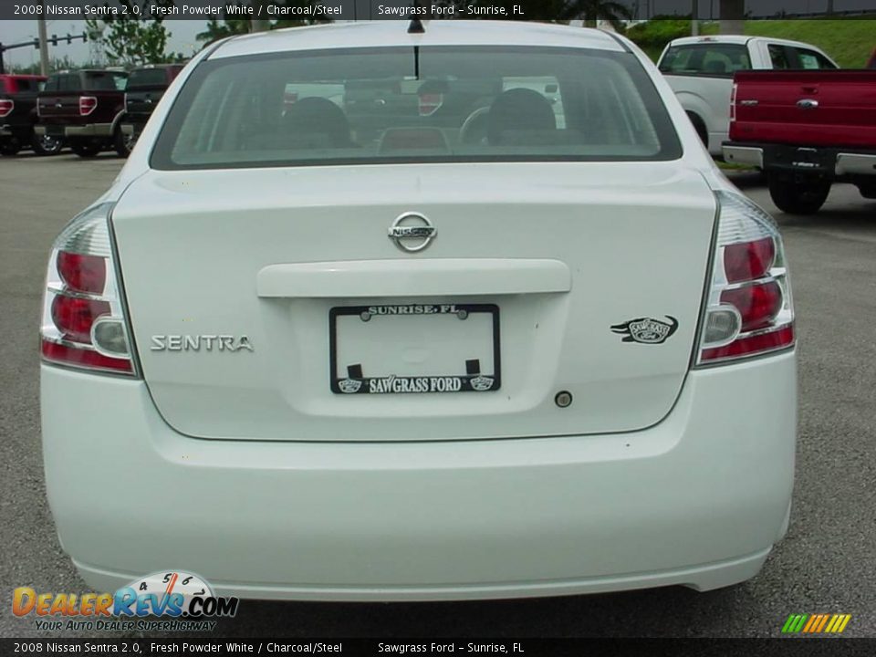 2008 Nissan Sentra 2.0 Fresh Powder White / Charcoal/Steel Photo #4