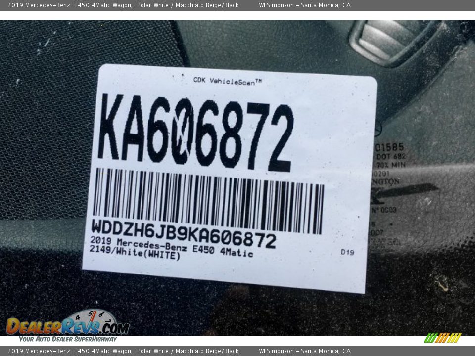 2019 Mercedes-Benz E 450 4Matic Wagon Polar White / Macchiato Beige/Black Photo #11