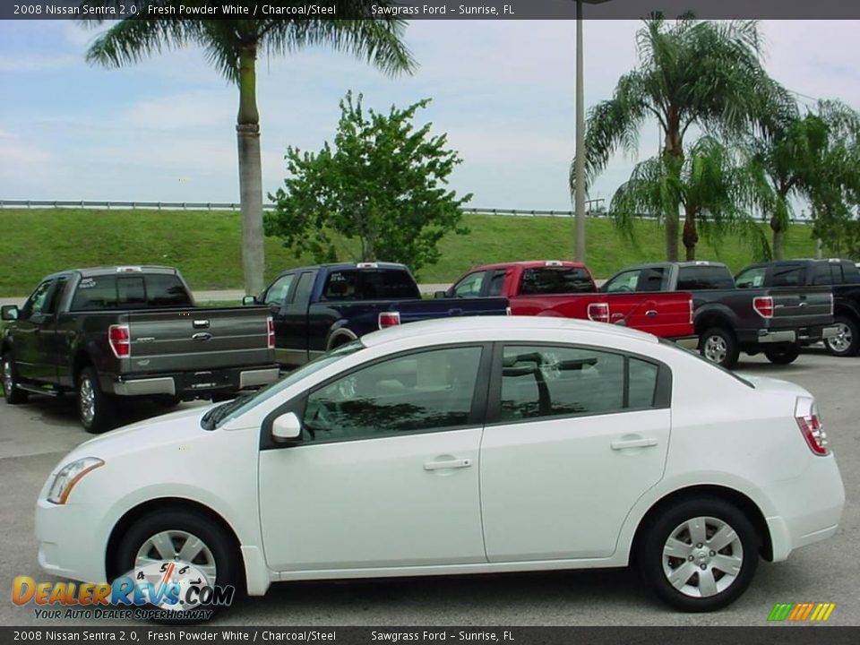 2008 Nissan Sentra 2.0 Fresh Powder White / Charcoal/Steel Photo #6