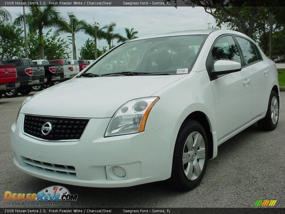 2008 Nissan Sentra 2.0 Fresh Powder White / Charcoal/Steel Photo #7