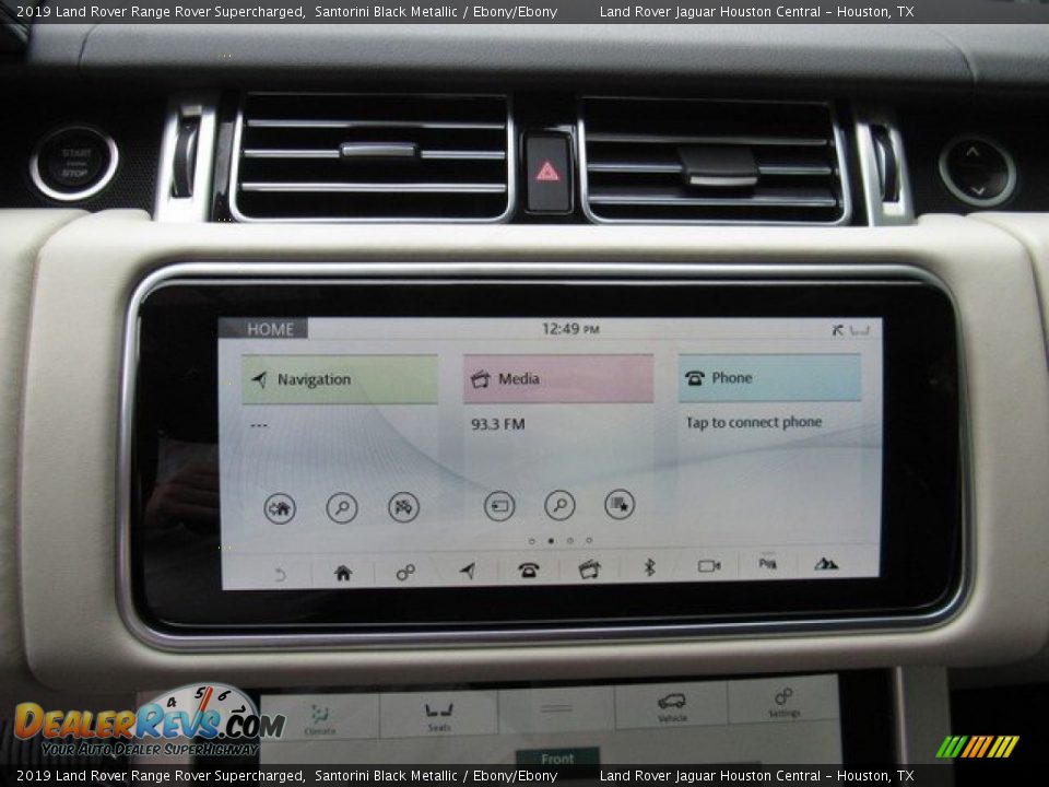 2019 Land Rover Range Rover Supercharged Santorini Black Metallic / Ebony/Ebony Photo #33