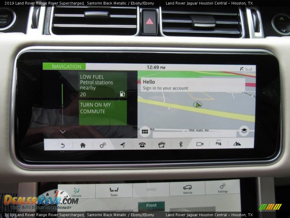 2019 Land Rover Range Rover Supercharged Santorini Black Metallic / Ebony/Ebony Photo #36