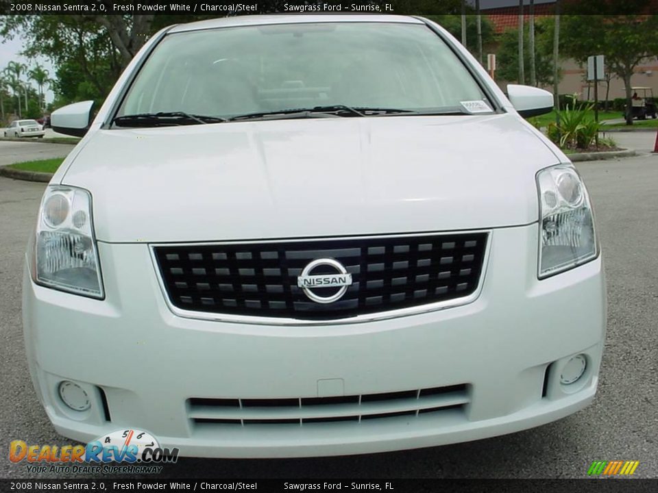 2008 Nissan Sentra 2.0 Fresh Powder White / Charcoal/Steel Photo #8