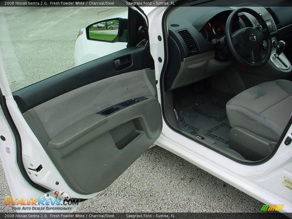 2008 Nissan Sentra 2.0 Fresh Powder White / Charcoal/Steel Photo #9
