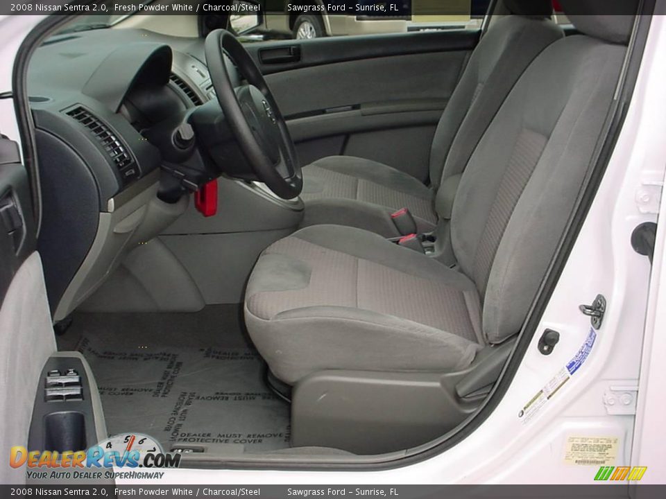 2008 Nissan Sentra 2.0 Fresh Powder White / Charcoal/Steel Photo #10