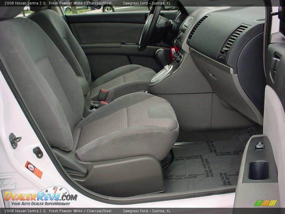 2008 Nissan Sentra 2.0 Fresh Powder White / Charcoal/Steel Photo #11