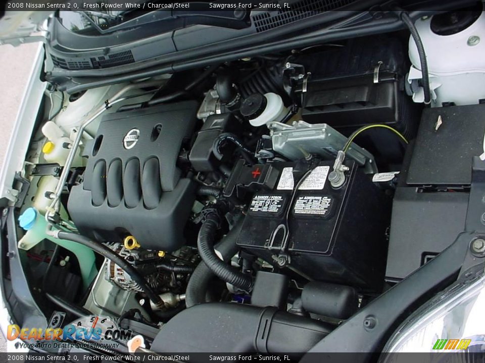 2008 Nissan Sentra 2.0 Fresh Powder White / Charcoal/Steel Photo #14