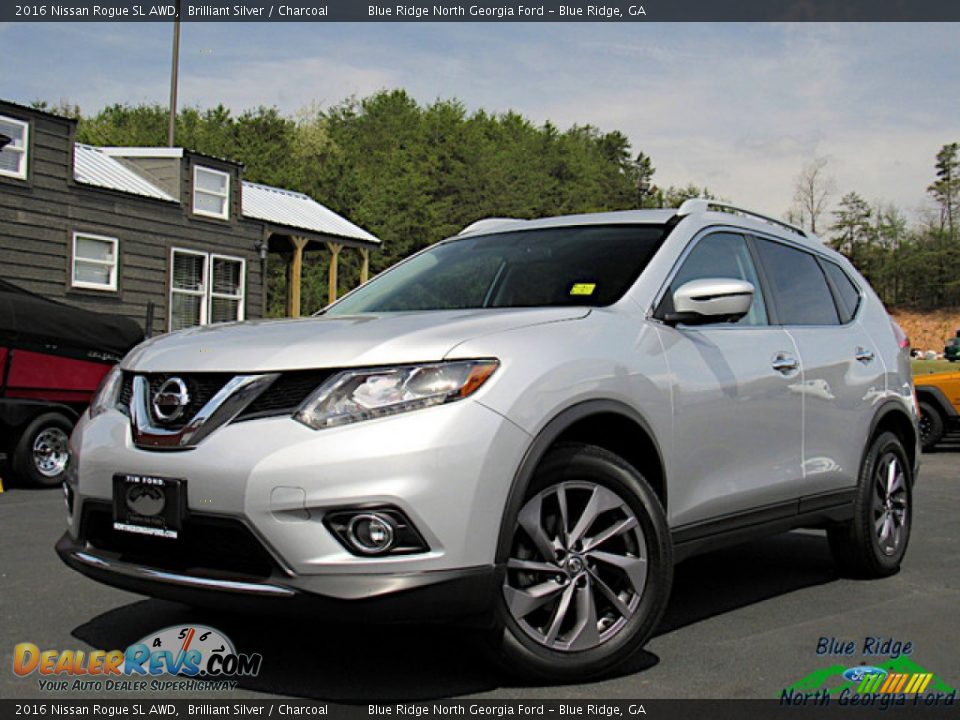 2016 Nissan Rogue SL AWD Brilliant Silver / Charcoal Photo #1
