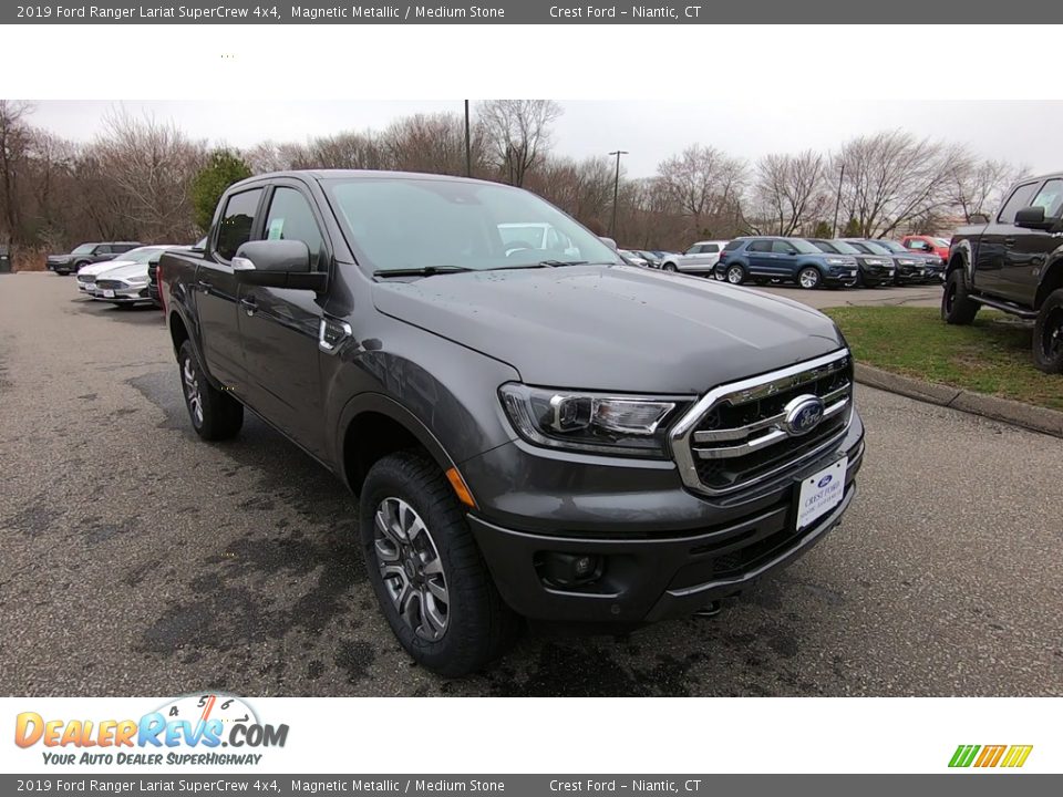 2019 Ford Ranger Lariat SuperCrew 4x4 Magnetic Metallic / Medium Stone Photo #1