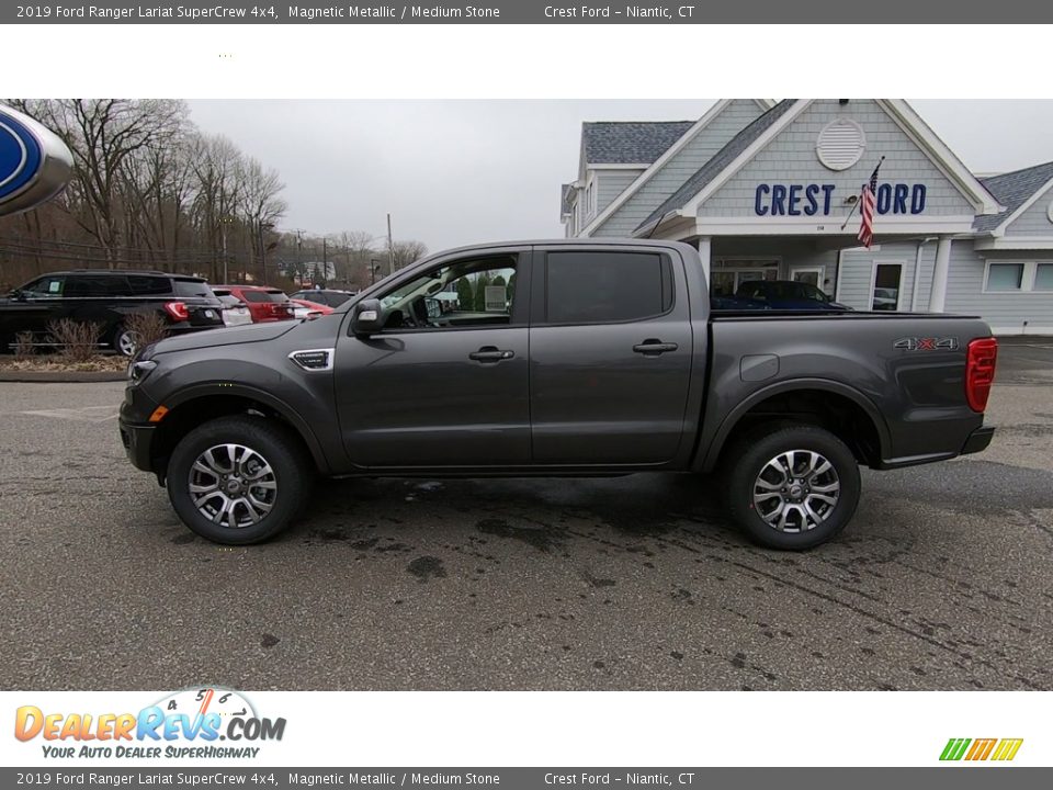 2019 Ford Ranger Lariat SuperCrew 4x4 Magnetic Metallic / Medium Stone Photo #4