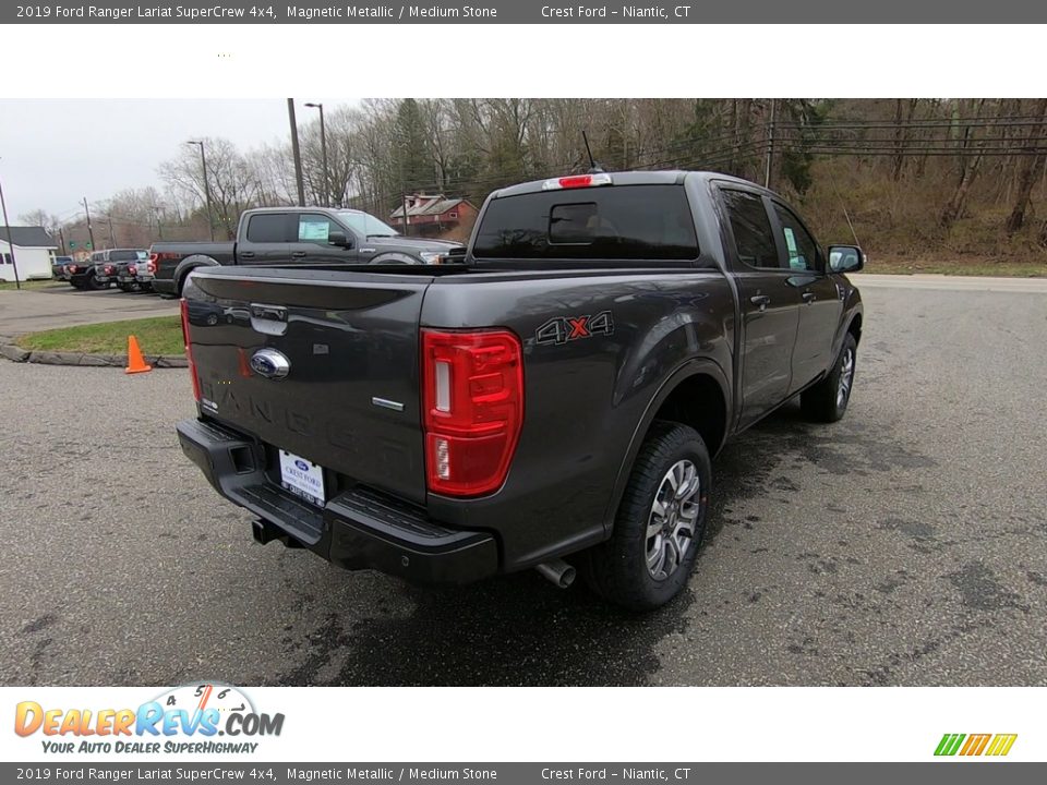 2019 Ford Ranger Lariat SuperCrew 4x4 Magnetic Metallic / Medium Stone Photo #7