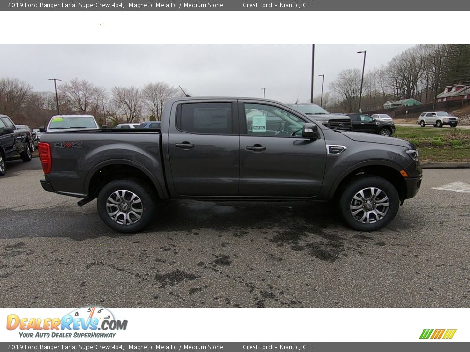 2019 Ford Ranger Lariat SuperCrew 4x4 Magnetic Metallic / Medium Stone Photo #8