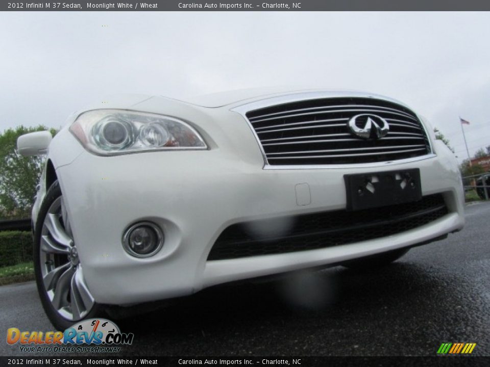 2012 Infiniti M 37 Sedan Moonlight White / Wheat Photo #1