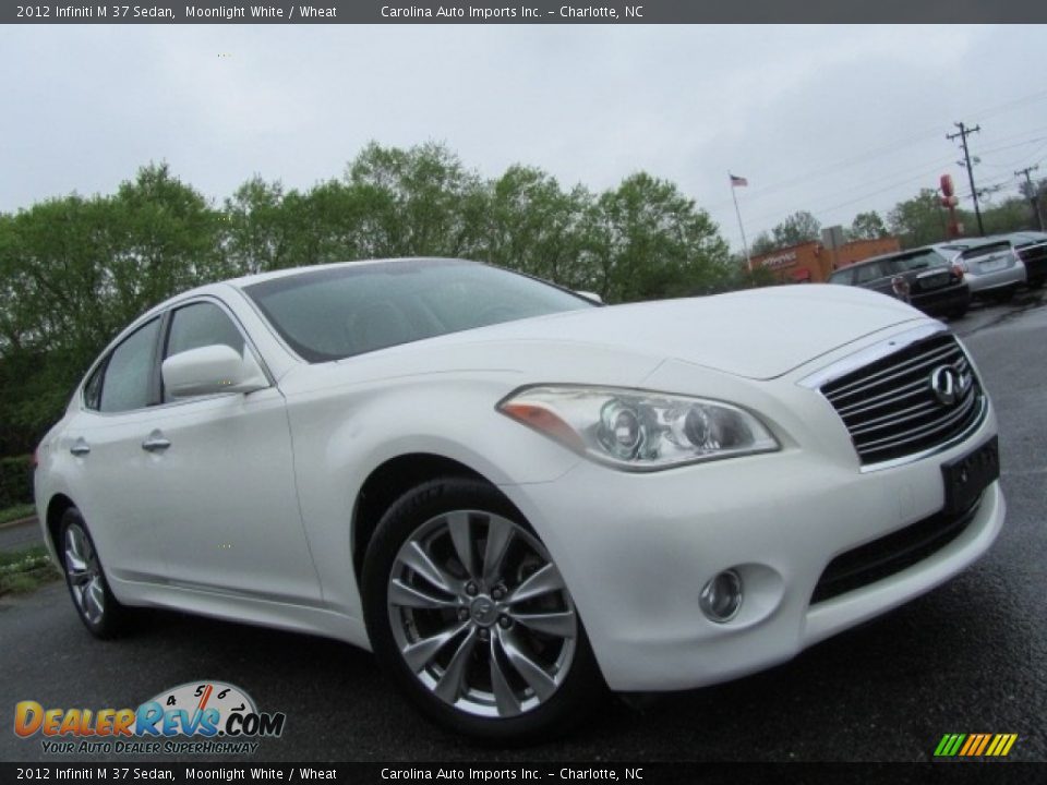 2012 Infiniti M 37 Sedan Moonlight White / Wheat Photo #2