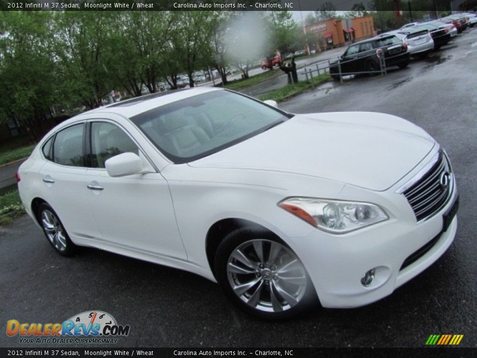 2012 Infiniti M 37 Sedan Moonlight White / Wheat Photo #3