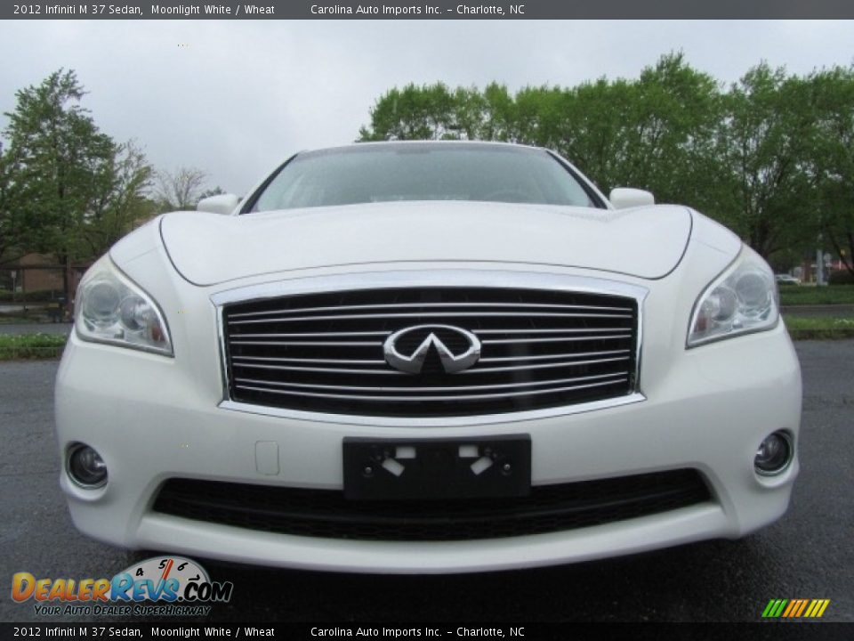 2012 Infiniti M 37 Sedan Moonlight White / Wheat Photo #4