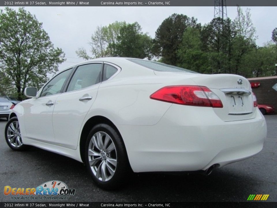 2012 Infiniti M 37 Sedan Moonlight White / Wheat Photo #8