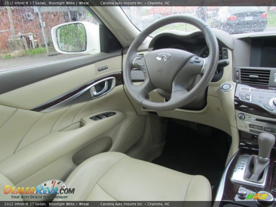 2012 Infiniti M 37 Sedan Moonlight White / Wheat Photo #12