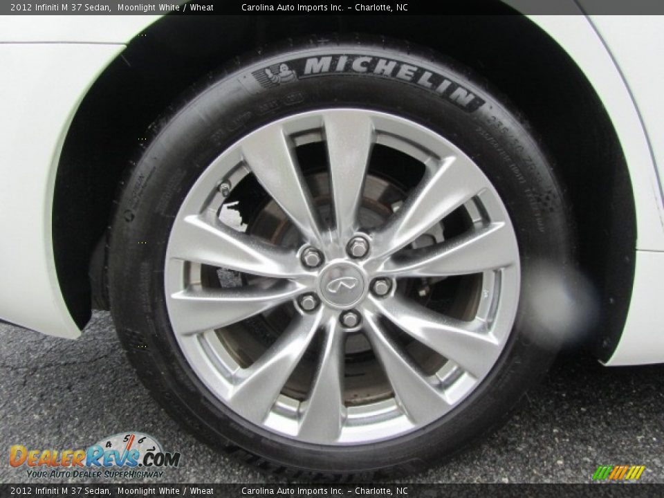 2012 Infiniti M 37 Sedan Moonlight White / Wheat Photo #26